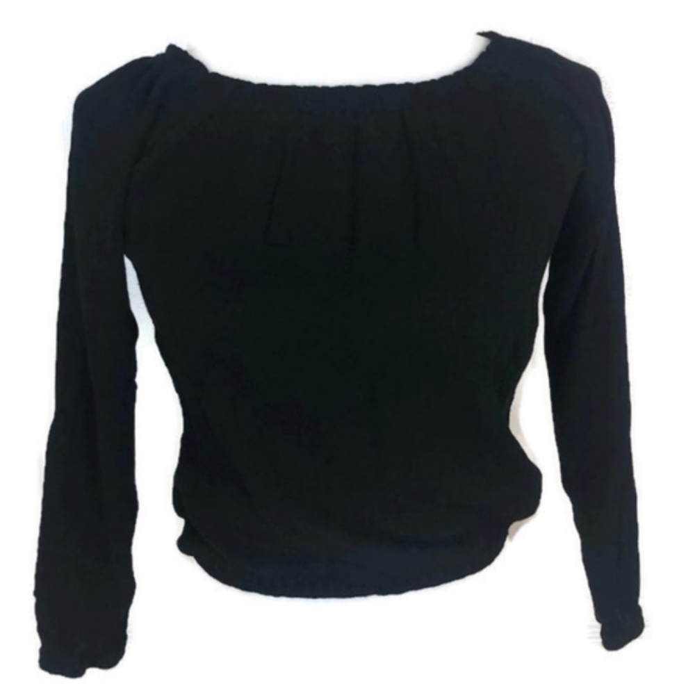Brandy Melville Long Sleeve Black Cropped Top